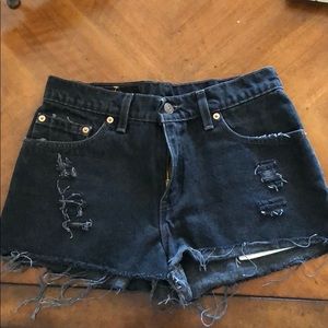 Black high waisted shorts